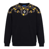 Marcelo Burlon County of Milan Kids Felpa Nero Stampa Serpente per Bambini