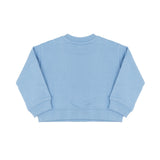 Palm Angels Kids Felpa Girocollo Celeste con Stampa Logo per Neonati
