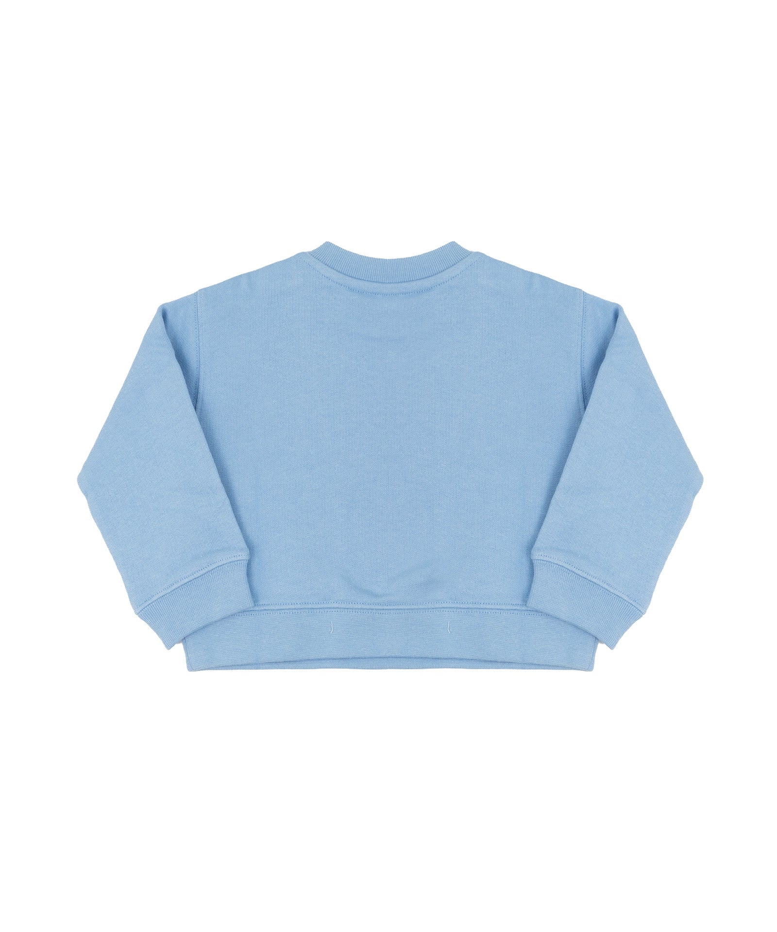 Palm Angels Kids Felpa Girocollo Celeste con Stampa Logo per Neonati