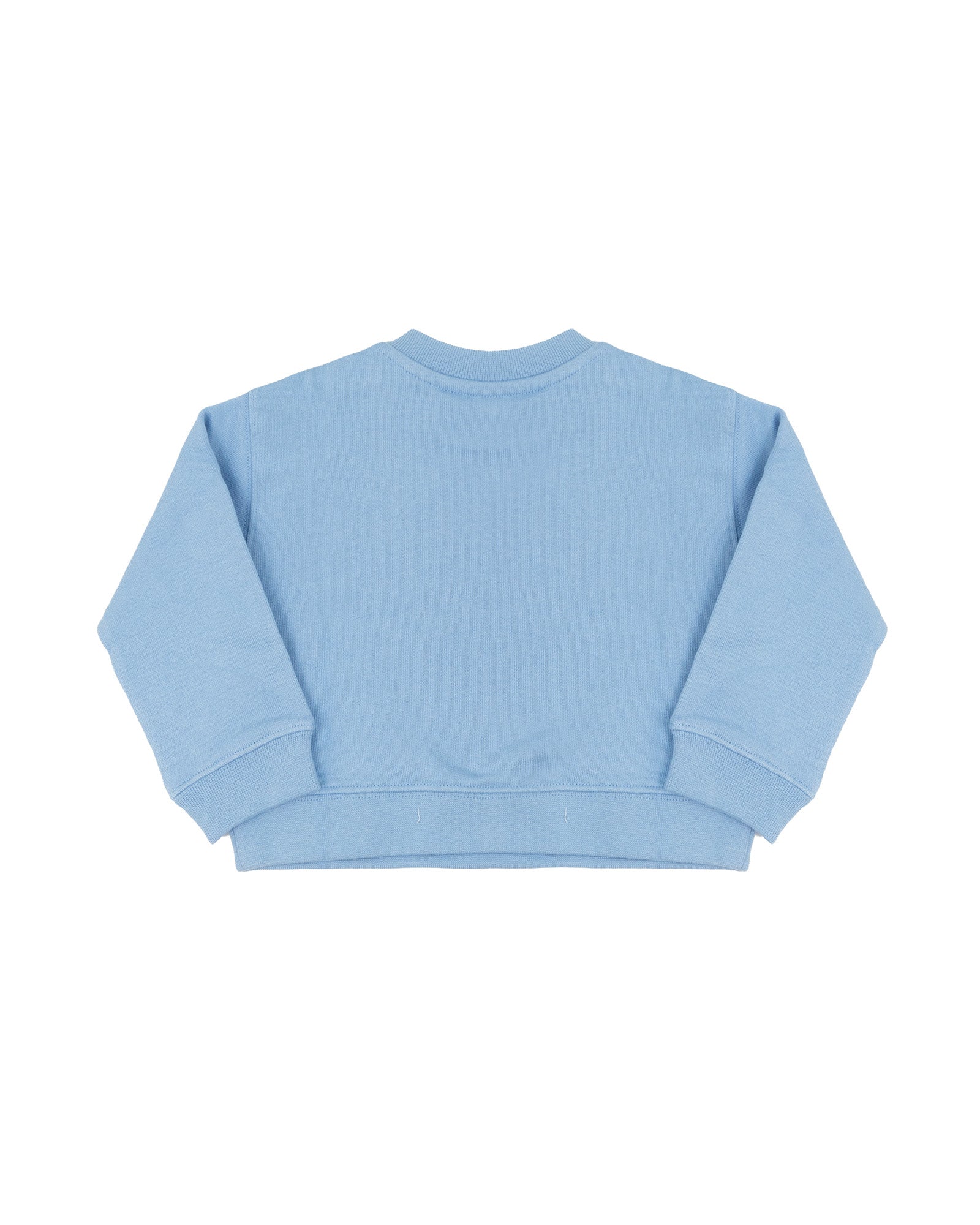 Palm Angels Kids Felpa Girocollo Celeste con Stampa Logo per Neonati
