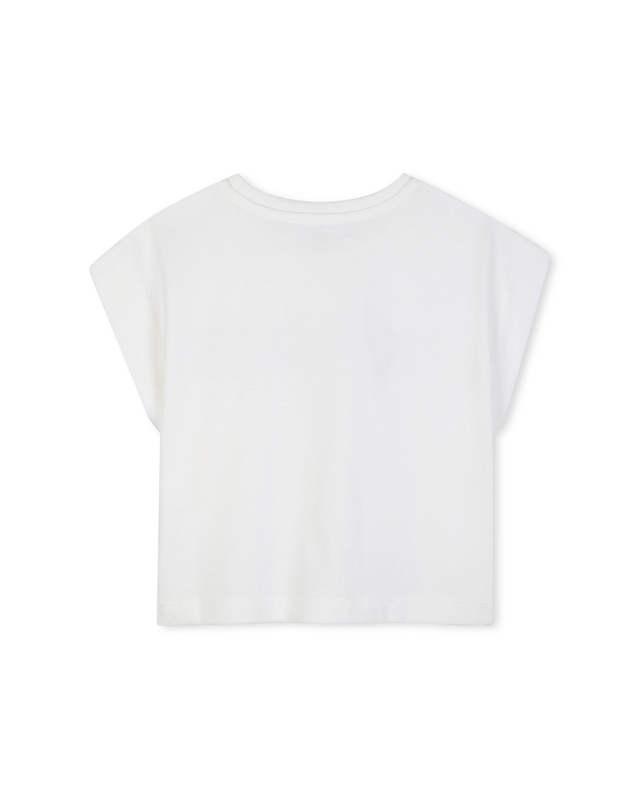 Michael Kors Kids T-Shirt Bianco con Logo Strass per Bambine