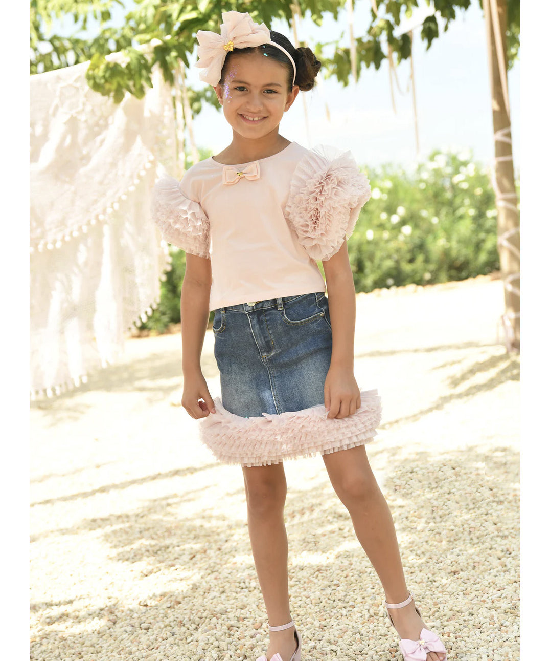 Angel's Face Kids Gonna Jeans con Tulle per Bambine