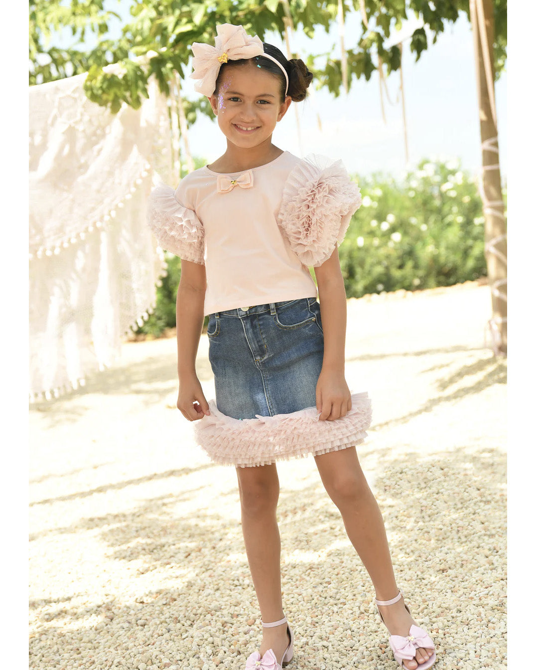 Angel's Face Kids Gonna Jeans con Tulle per Bambine