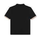 Boss Kids Polo Nera con Ricamo B per Bambini (retro)