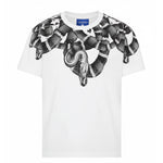Marcelo Burlon County of Milan Kids T-shirt Bianca con Grafica Sneake a Contrasto per Bambini