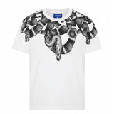 Marcelo Burlon County of Milan Kids T-shirt Bianca con Grafica Sneake a Contrasto per Bambini