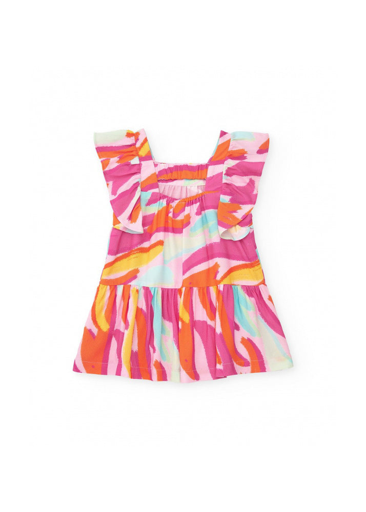 Tuc Tuc Abito Fucsia Multicolor per Neonate