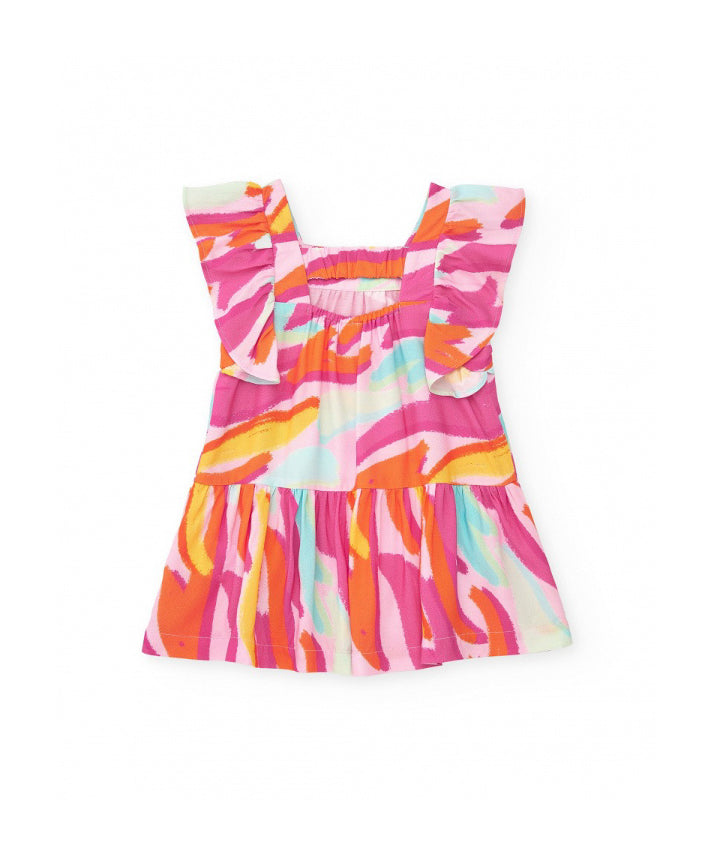 Tuc Tuc Abito Fucsia Multicolor per Neonate