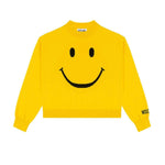 Moschino Kids Maglioncino Crop Giallo con Smile per Bambine