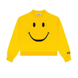 Moschino Kids Maglioncino Crop Giallo con Smile per Bambine