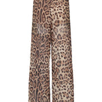 4Giveness Kids Pantalone Palazzo Leopardato in Georgette per Bambine