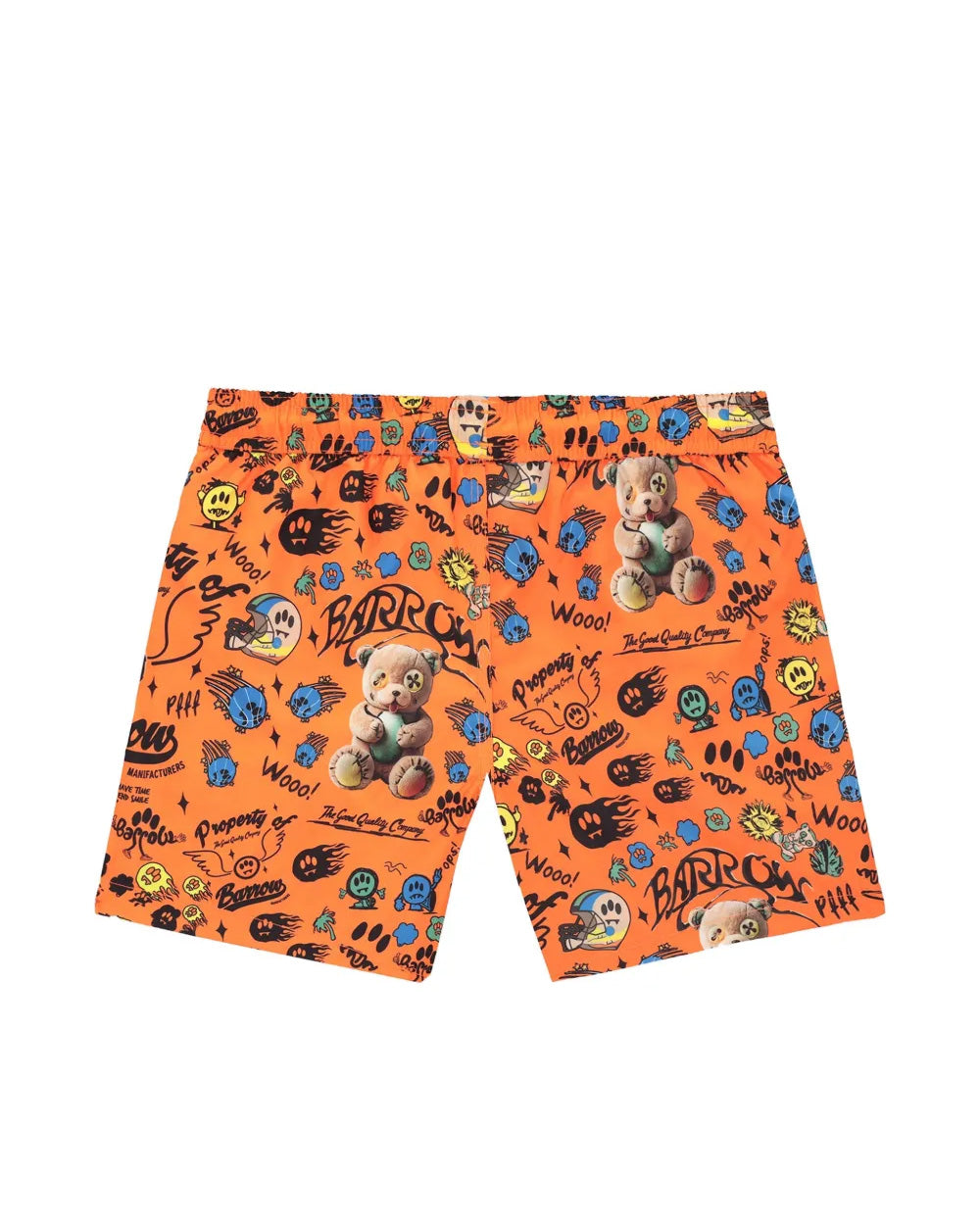 Barrow Kids Costume Short Arancione Fluo Fantasia All-Over per Bambini