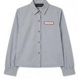 John Richmond Kids Camicia Celeste con Targhetta Logo per Bambini