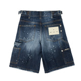 Yes London Kids Bermuda in Denim Effetto Sfumato per Bambini