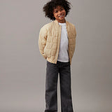 Calvin Klein Kids Giubbino Beige Trapuntato per Bambini 