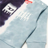 Diesel Kids Crewneck Sweatshirt with Faded Effect and Logo for Babies
