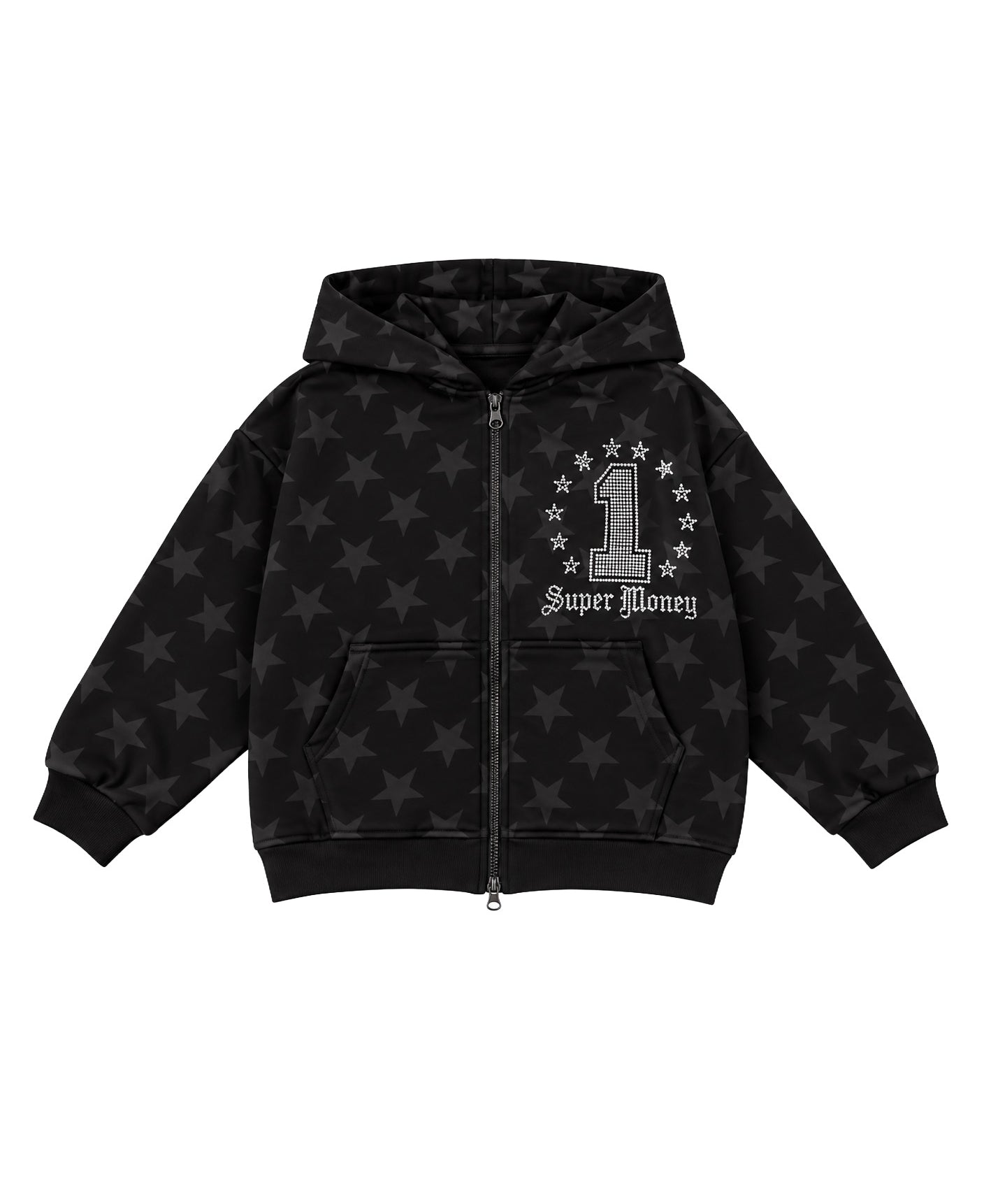 Art Super Money Kids Felpa Fantasia Stelle con Strass per Bambini