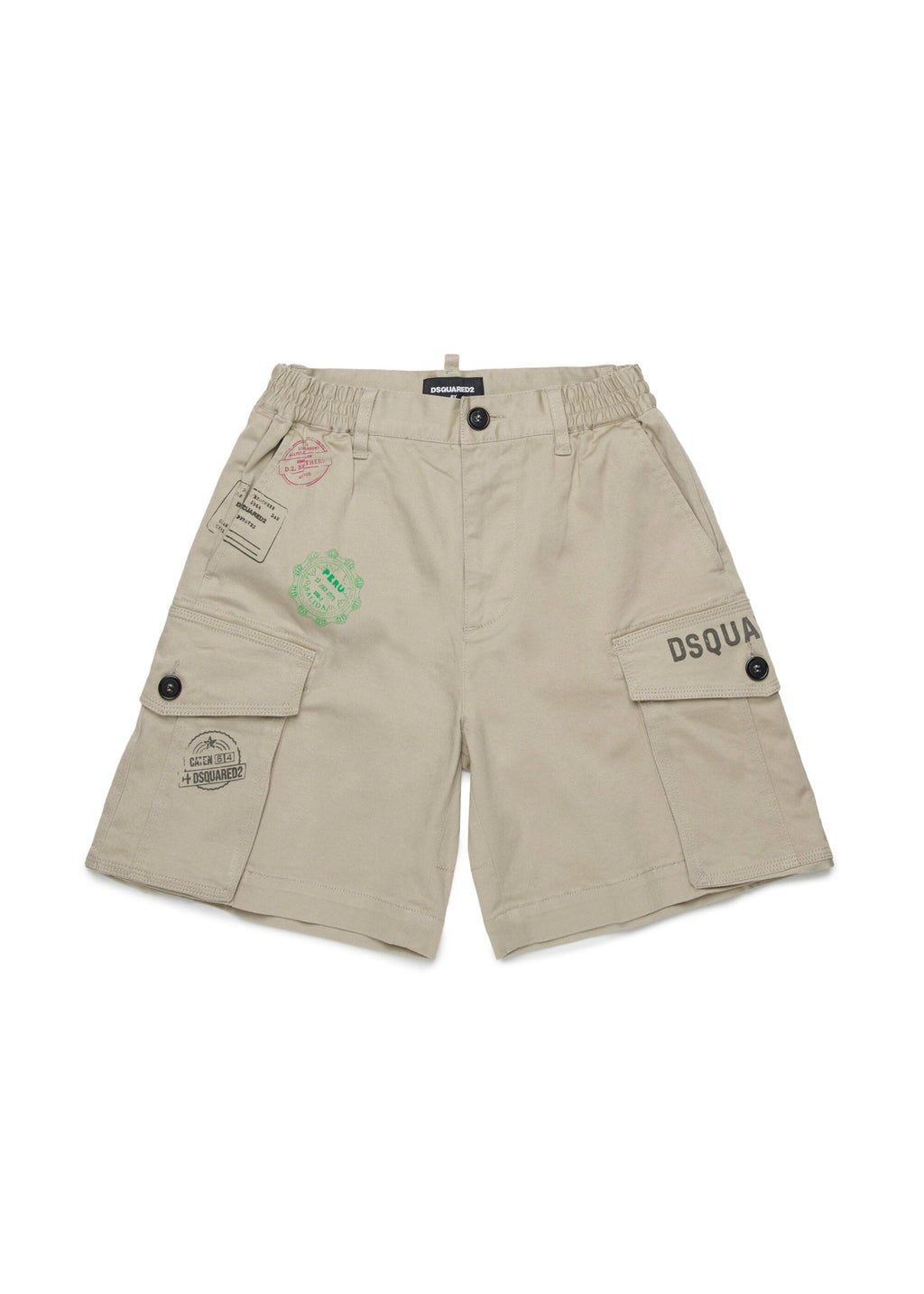Dsquared2 Kids Bermuda Beige con Tasconi per Bambini
