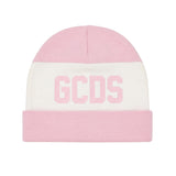 Gcds Kids Cappello Rosa e Bianco con Logo per Neonate