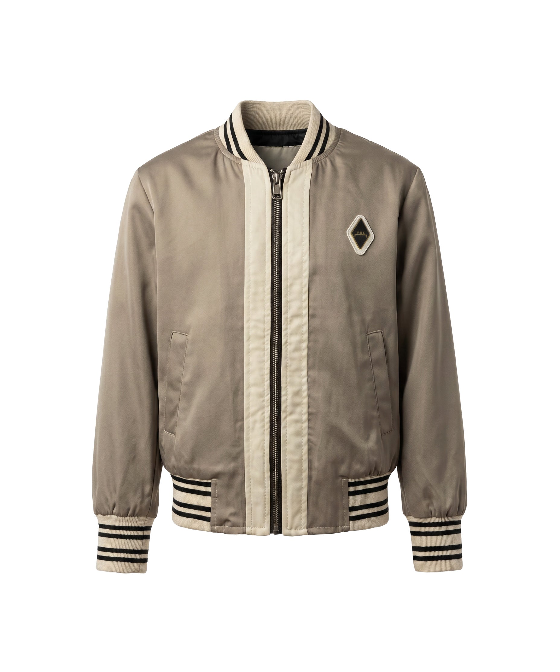 Yes London Kids Giubbino Fango e Beige con Logo per Bambini