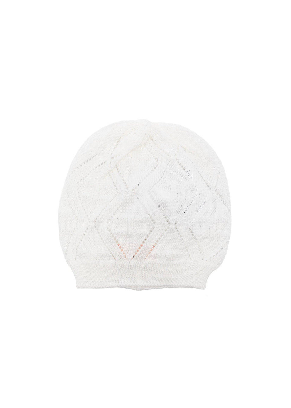 Elisabetta Franchi La Mia Bambina Cappello Panna Pointelle per Neonate