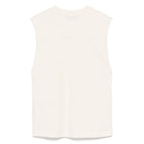 MSGM Kids Canotta Crema con Stampa per Bambini retro