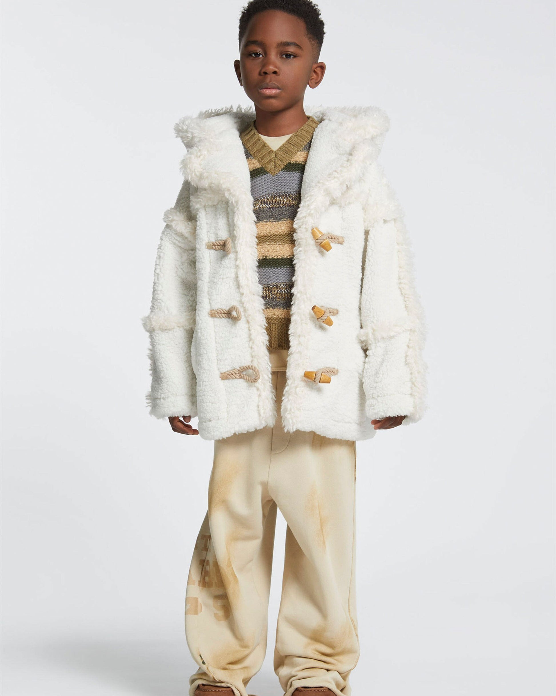 Dsquared2 Kids Montone Montgomery Panna per Bambini