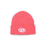 Diesel Kids Cappello Beanie Rosa Corallo con oval D per Neonate