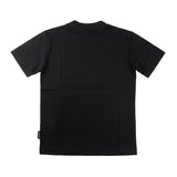 Yes London Kids T-Shirt Nero con Colletto Ricamato per Bambini