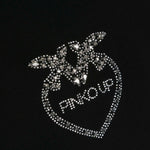 Pinko Kids T-shirt Nera con Logo in Cristalli 
