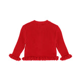 Angel's Face Cardigan Rosso con Fiocchi per Neonate ( retro)