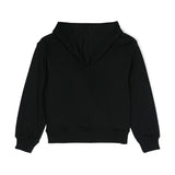 Moschino Kids Felpa Nera con Cappuccio con Logo Teddy Bear per Bambini (retro)
