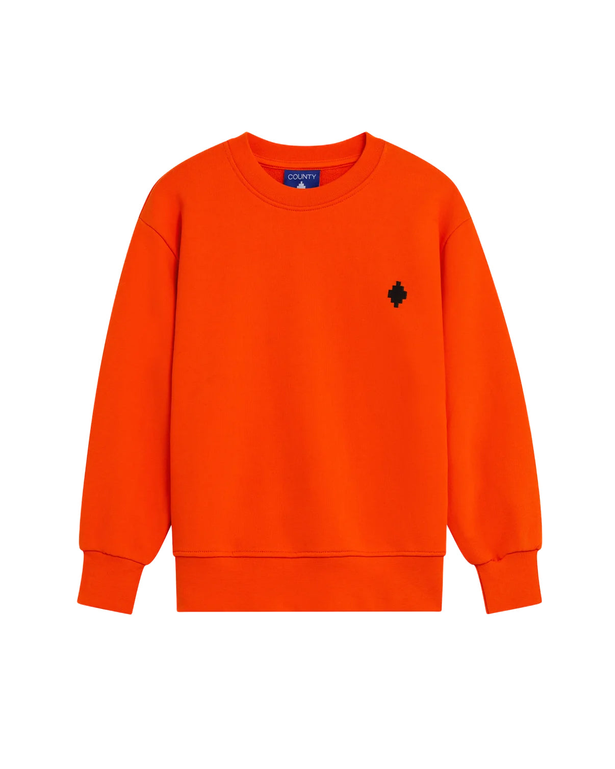 Marcelo Burlon County Of Milan Kids Felpa Girocollo Orange Unisex per Bambin