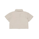 Diesel Kids Camicia Sabbia con Tasca e Logo Ricamato per Neonate