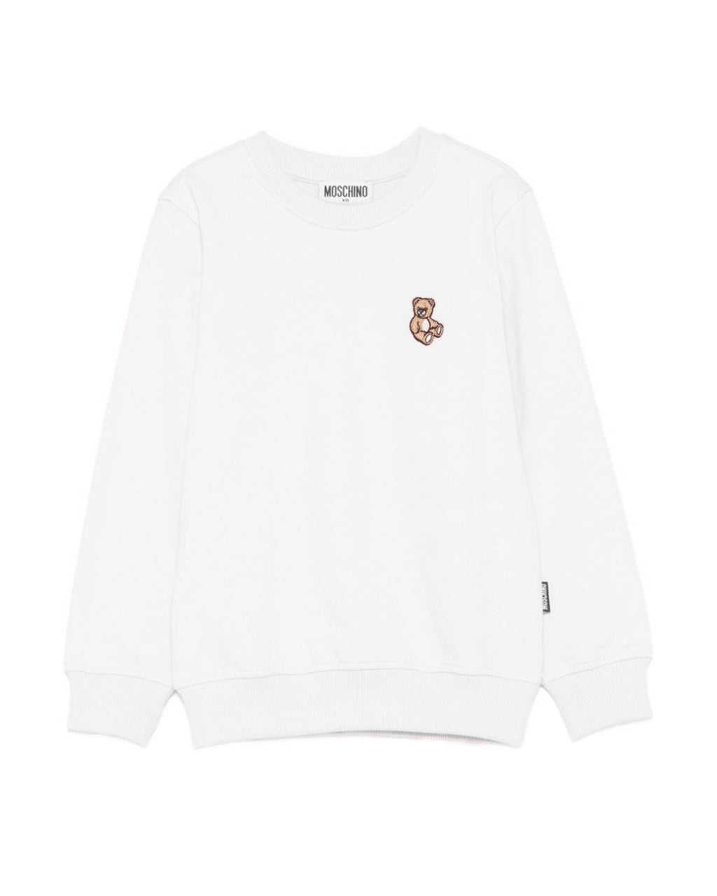 Moschino Kids Felpa Girocollo con Patch per Bambini