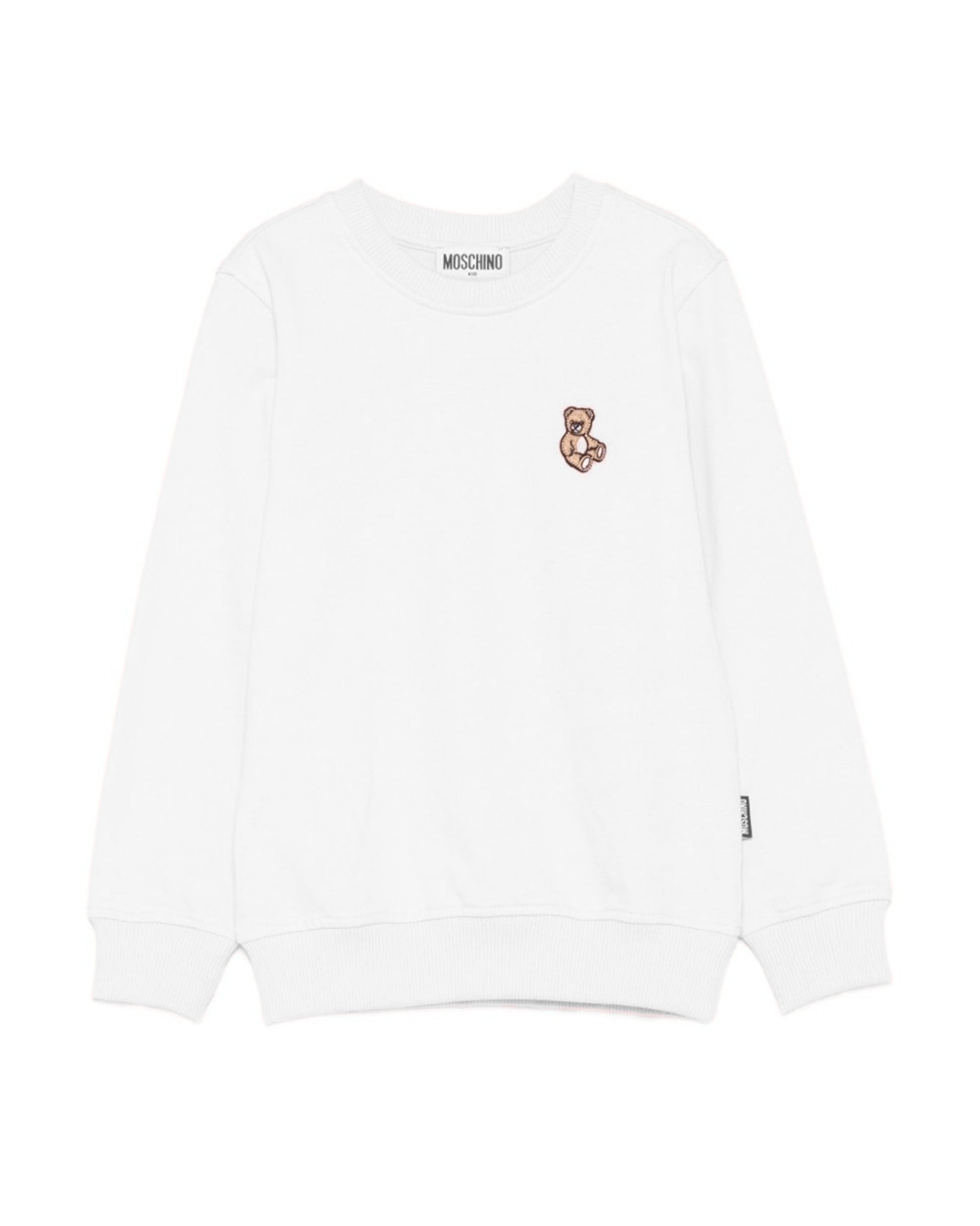 Moschino Kids Felpa Girocollo con Patch per Bambini