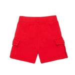 Dsquared2 Kids Short Rosso Monocolore con Tasche Cargo per Neonati