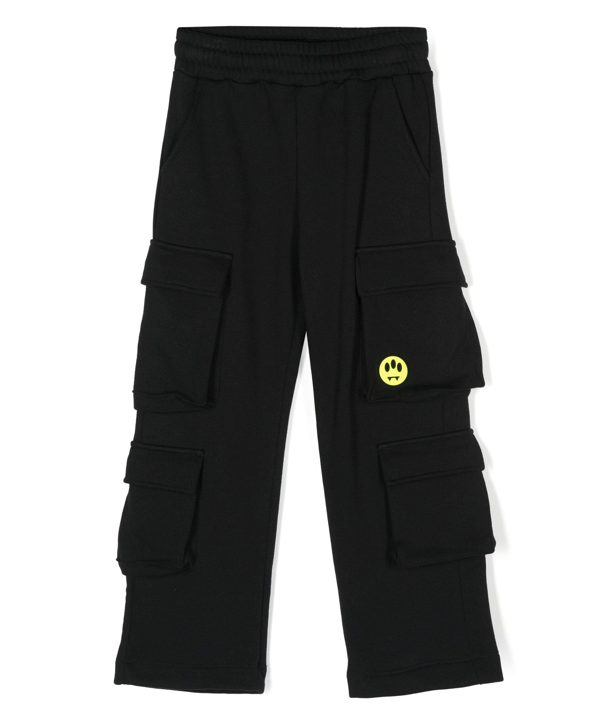 Barrow Kids Pantaloni Neri Stile Cargo con Logo per Bambi
