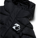 Dsquared2 Kids Bomber Nero Trapuntato con Logo Leaf per Neonati (dettaglio)