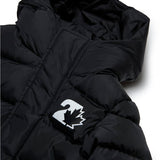 Dsquared2 Kids Bomber Nero Trapuntato con Logo Leaf per Neonati (dettaglio)