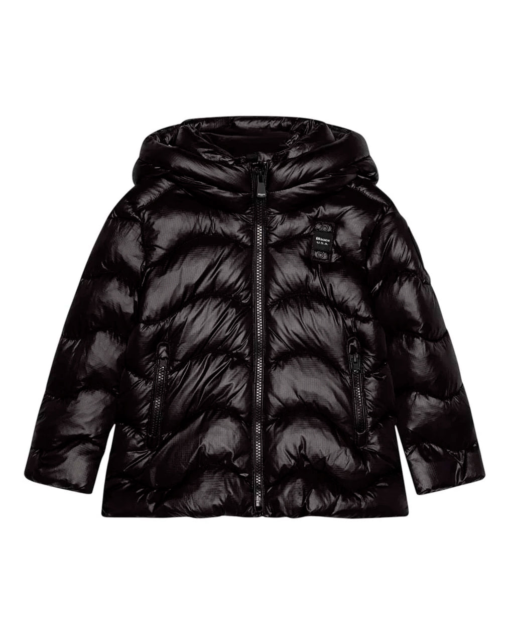 Blauer Kids Giubbino con Cappuccio LAROSE JUNIOR Nero per Bambine