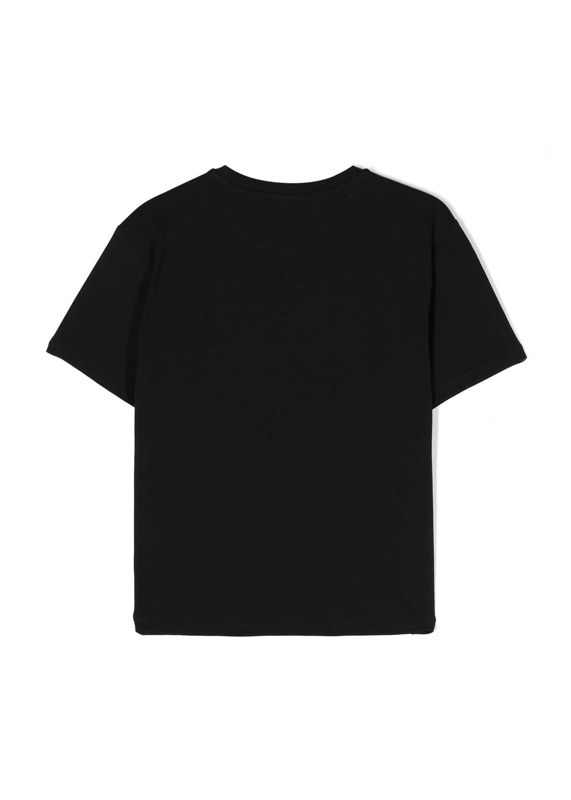 Pinko Kids T-shirt Nera con Logo in Cristalli 
