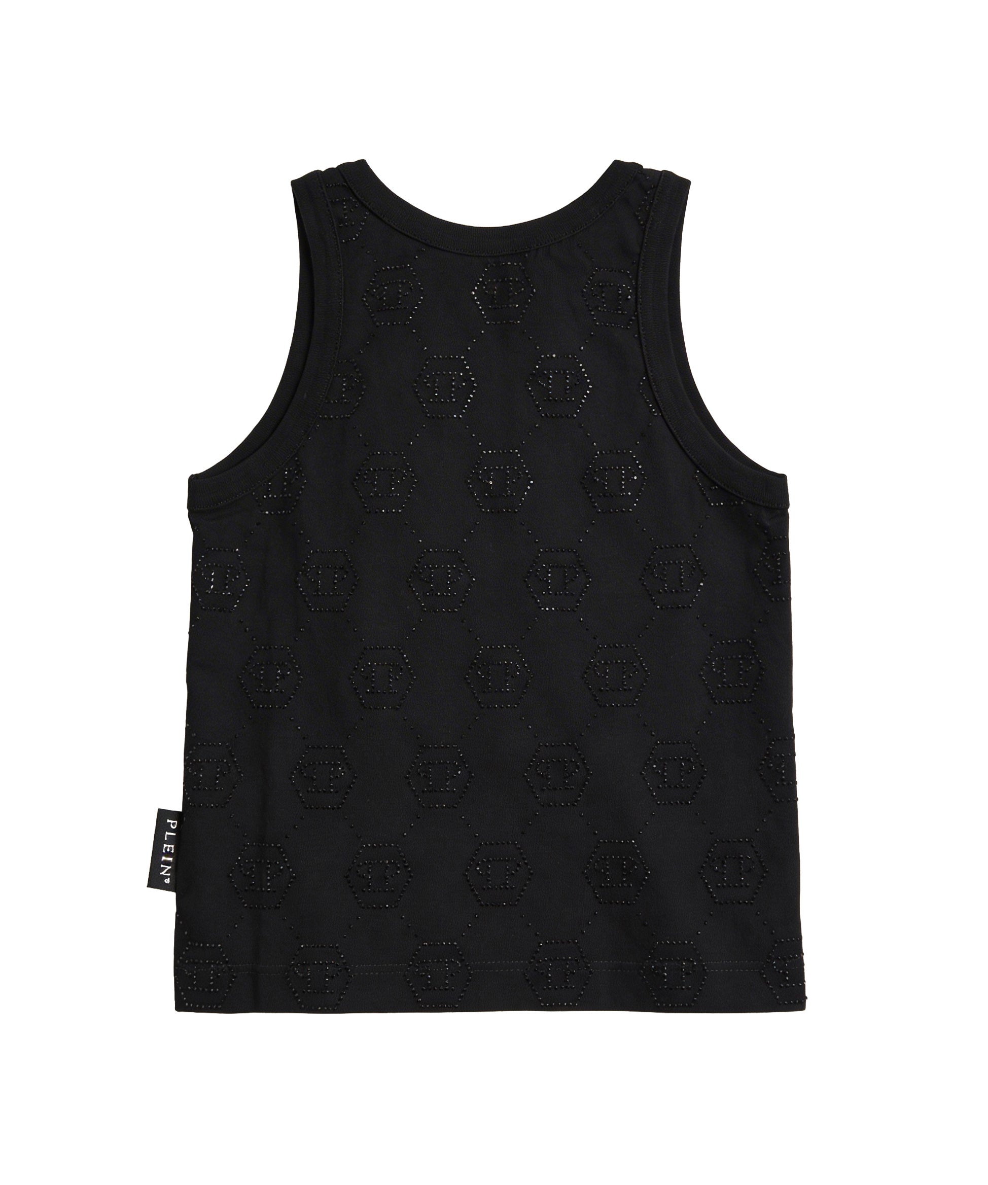 Philipp Plein Kids Canotta Nero All-Over per Bambine