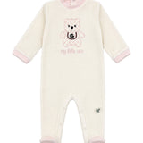 Gabriella Gucci Kids Tutina in Velluto con Applicazione Orsetto per Neonate