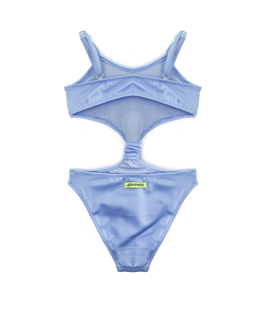 4Giveness Costume Monokini Shine Glam Azzurro per Bambine