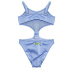 4Giveness Costume Monokini Shine Glam Azzurro per Bambine