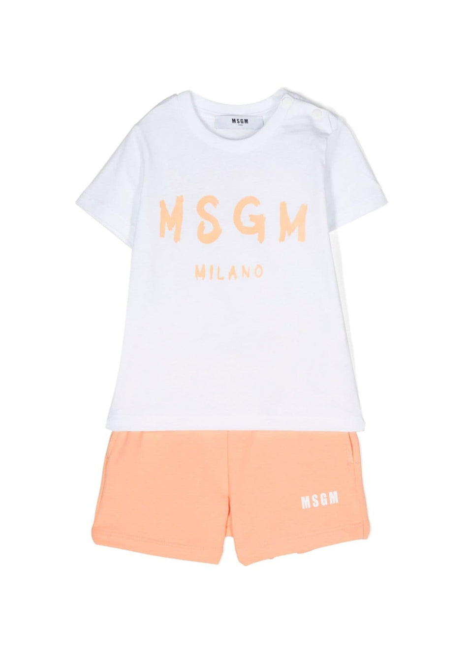 MSGM Kids Completo Bianco/Arancio per Neonati