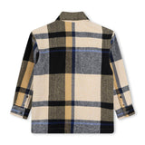 Boss Kids Camicia a Quadri Biscotto/Blu per Bambini (retro)
