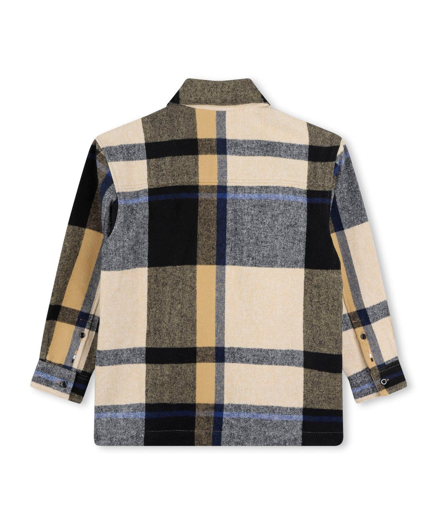 Boss Kids Camicia a Quadri Biscotto/Blu per Bambini (retro)