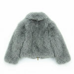 Yes London Kids Giacca Ecovolpe GRIGIO collo sciallato per Bambine